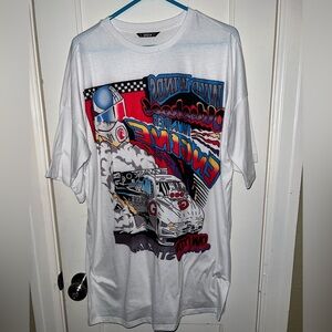 Shein Women’s RaceCar Oversized T-Shirt. Like new condition, never worn. Size L